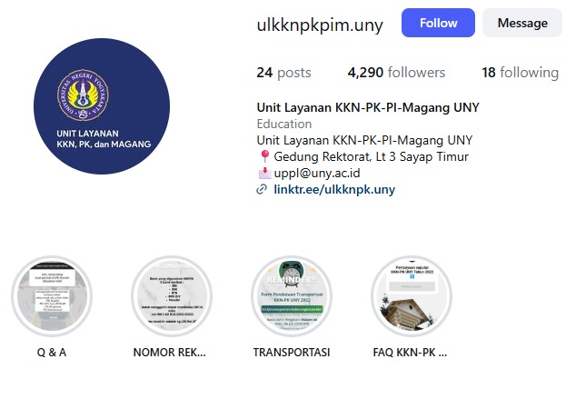 KKN UNY Instagram